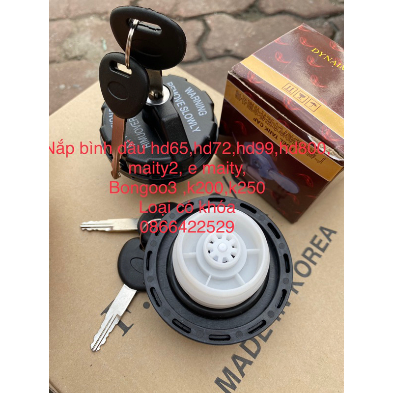 Nắp  bình dầu huyndai 3t5,hd65,hd72,hd99,hd78,hyundai1t,1t25, potter 2  loại có khoá