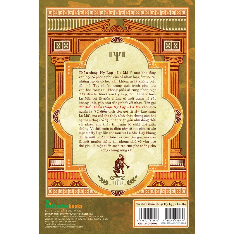 Sách - Từ Điển Thần Thoại - Hy Lạp-La Mã