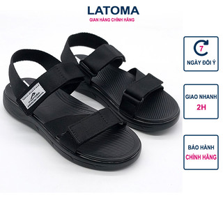 Giày sandal nam nữ trẻ em quai dù siêu nhẹ êm chân thời trang Latoma TA8293 (Đen)