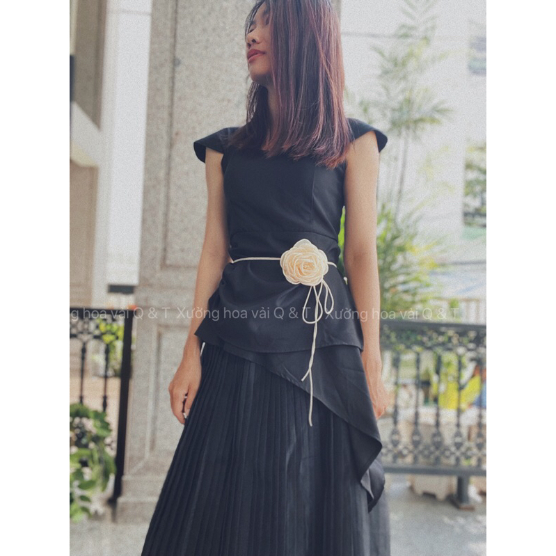 Thắt Lưng Nhung Kèm Hoa Nhiều Mẫu Dây 2 mét