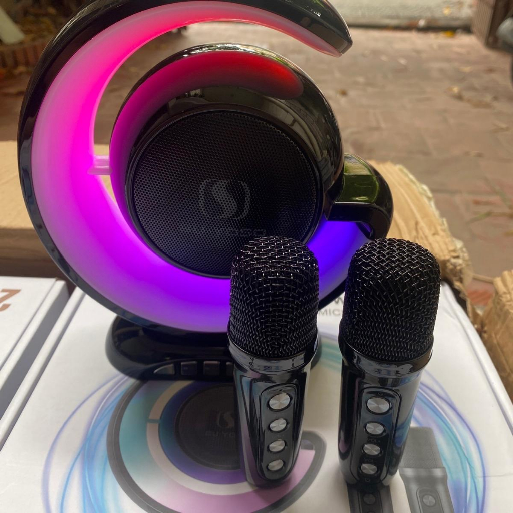 Loa Ys 110 mini - loa kệ sách 2 micro hát, Hàng chính hãng bảo hành 12 tháng