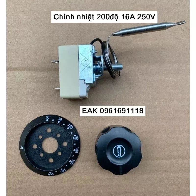 EAK - Chỉnh nhiệt bếp chiên nhúng , máy ép ly , máy hàn ống nước 200 / 300 độ 16A 250V