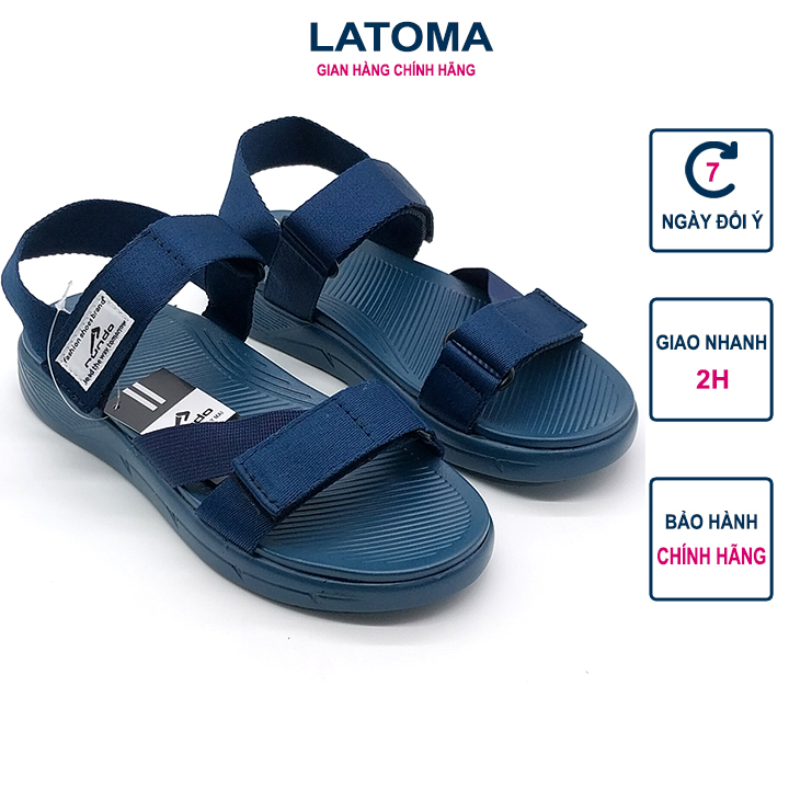 Giày sandal nam nữ trẻ em quai dù siêu nhẹ êm chân thời trang Latoma TA8294 (Xanh Navy)