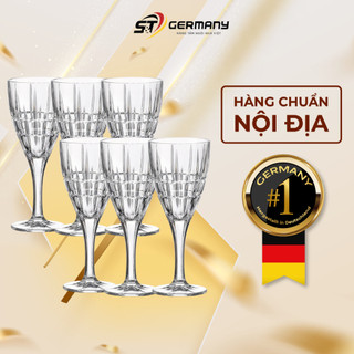 Ly rượu vang pha lê Bohemia Dover nội địa Séc bộ ly uống rượu vang đỏ dung tích 320ml 6 ly sang trọng Germany SnT 290135