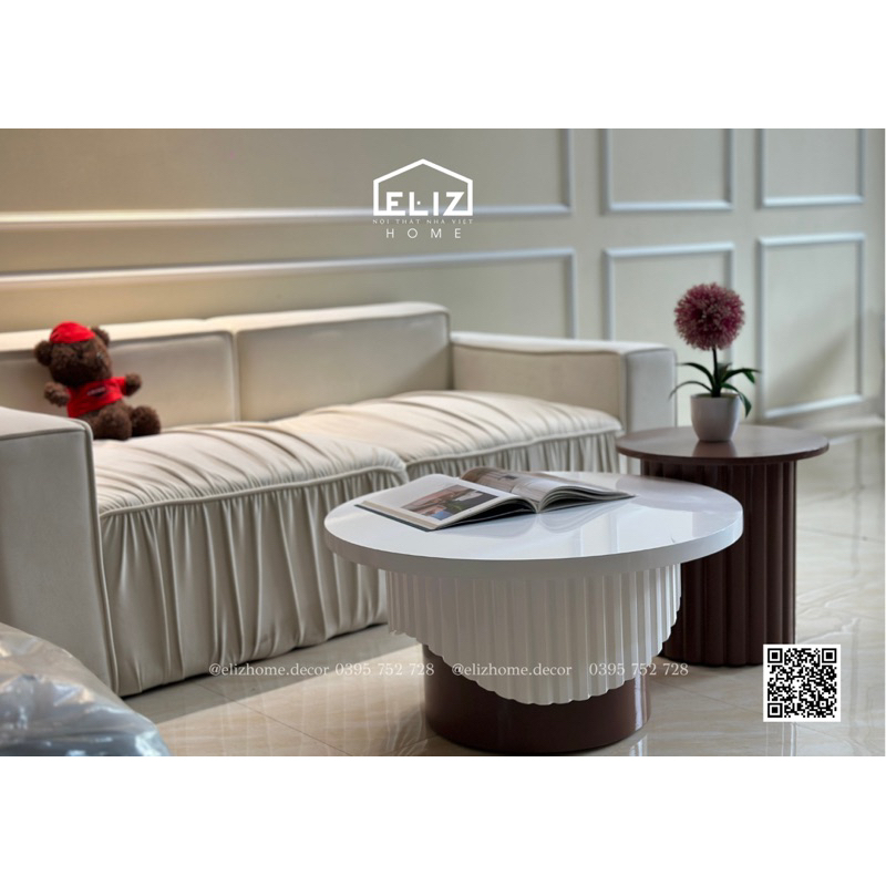 Bàn trà decor nan kiểu dáng mới