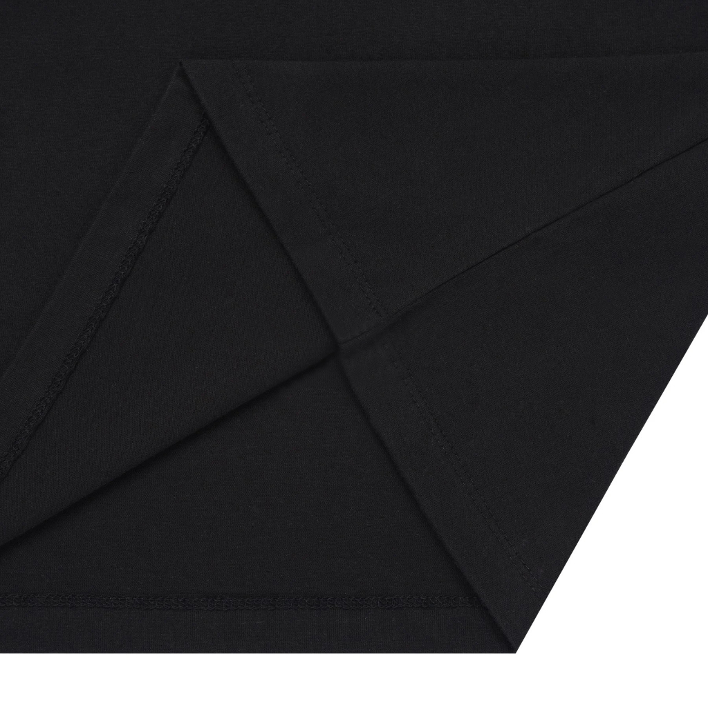 Áo Thun Basic Tay Lỡ THOITRANG24H Màu Đen Unisex Cho Nữ và Nam Form Rộng Vải Dày Mịn In Mẫu CM009