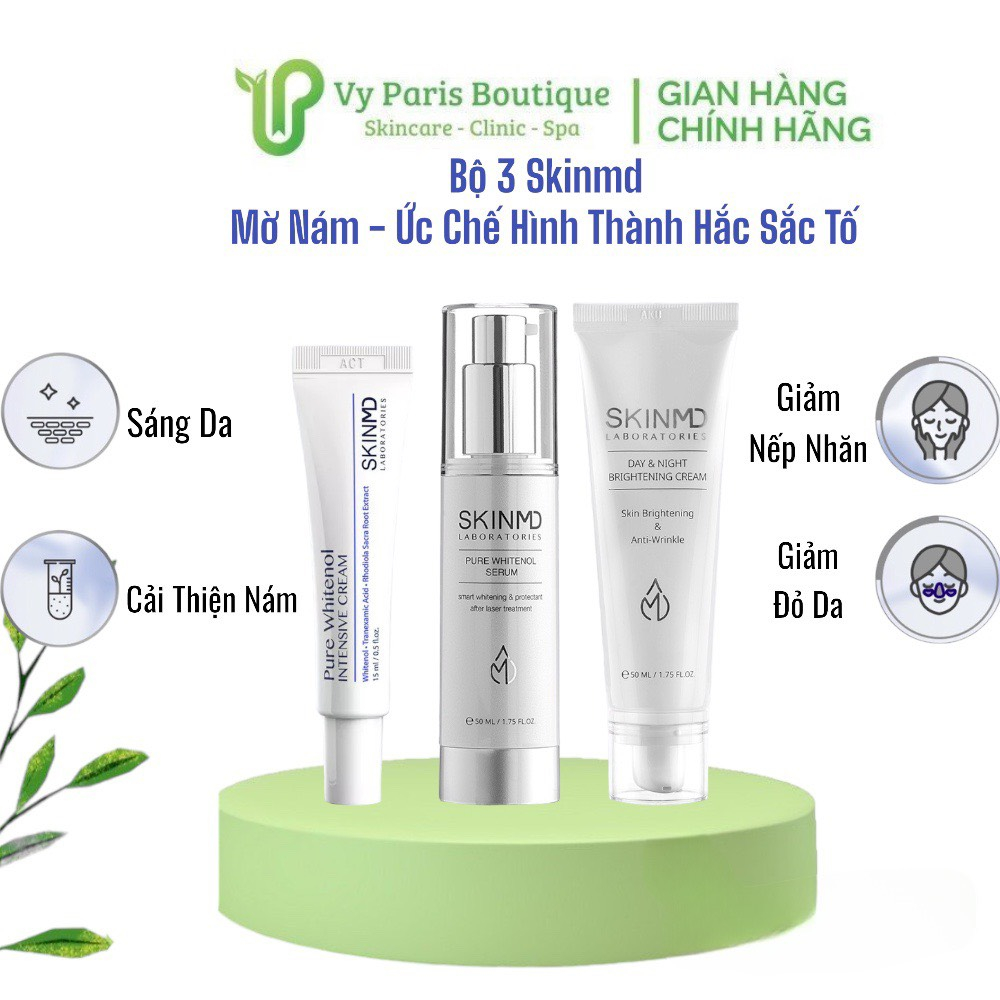 Bộ 3 SKINMD LABORATORIES Sáng da , cải thiện tàn nhang, chống lão hoá