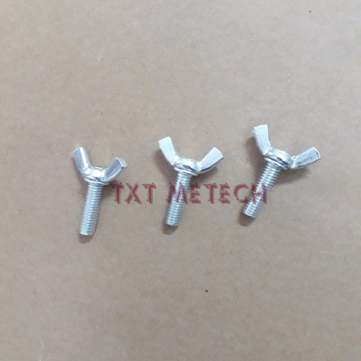 Bu lông tai hồng mạ kẽm M6