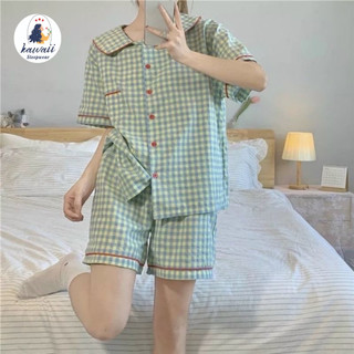 Set bộ pijama đùi kẻ size 40-58kg, pijama cộc đùi trẻ trung, đồ ngủ pijama sọc caro
