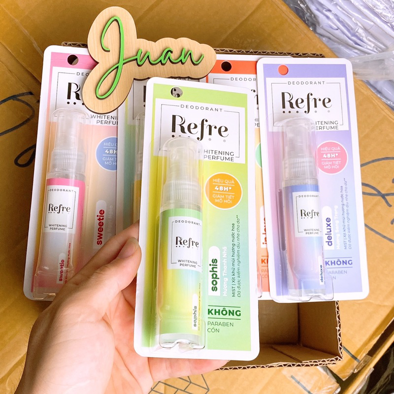 Xịt khử mùi hương nước hoa - Refre Whitening Perfume 30ml Ju An
