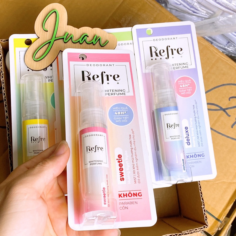 Xịt khử mùi hương nước hoa - Refre Whitening Perfume 30ml Ju An