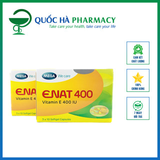 Enat 400 chính hãng bổ sung vitamin E, ngừa lão hóa (3 vỉ x 10 viên)