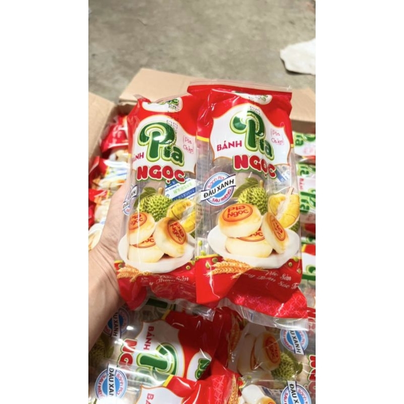 Bánh Pía Mini Đặc Sản Sóc Trăng, Pía Ngọc, 1 Gói Khay 5 Cái.