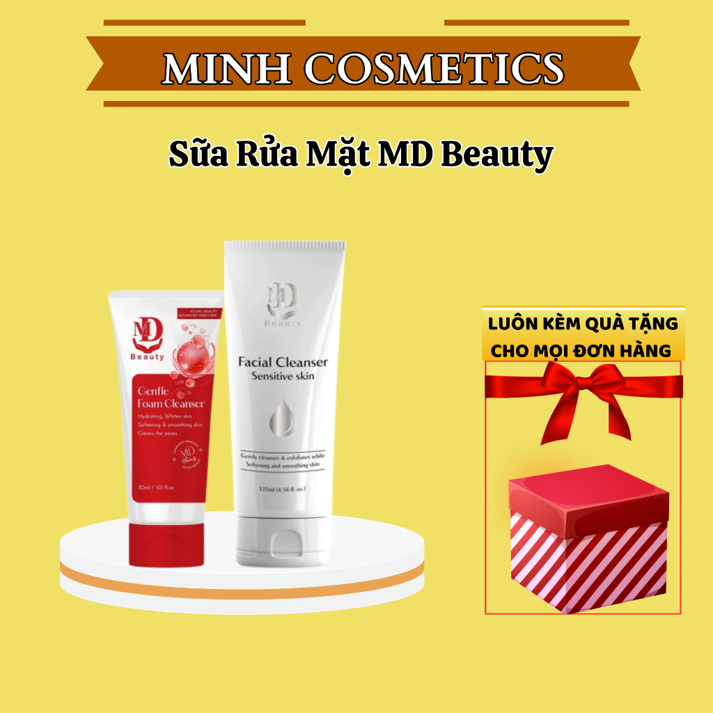 Sữa Rửa Mặt Lựu Đỏ MD Beauty, Làm Sạch & Trắng Sáng Da