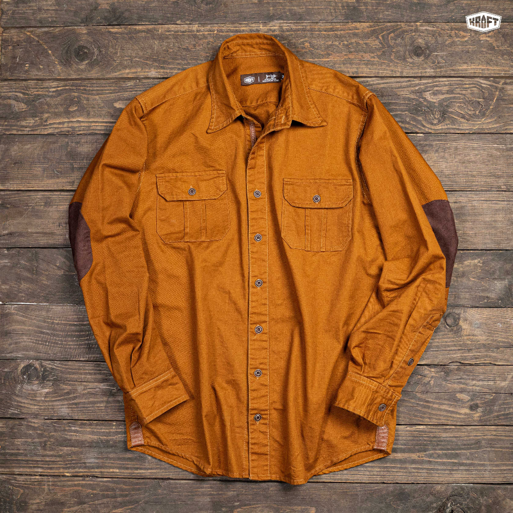 KRAFT SHiRT - Áo Sơ Mi Kraft - Áo sơ mi Kaki phối da - workwear Style