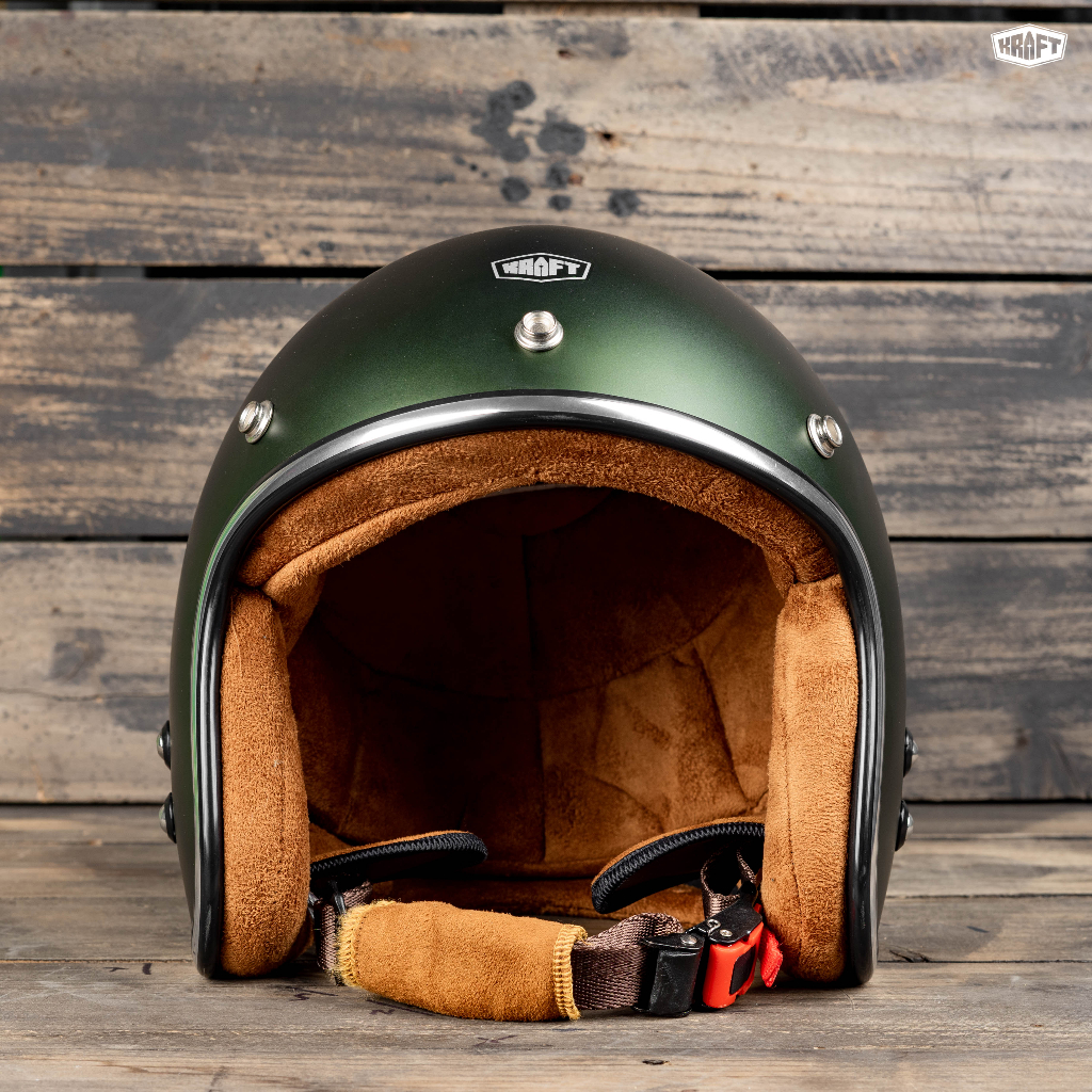 Nón Bảo Hiểm 3/4 - Kraft Eros Forest Green F- Ver2