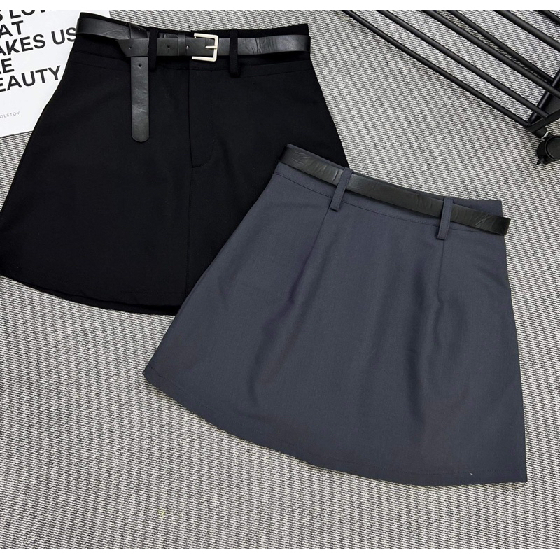 Chân váy dáng chữ A kèm thắt lưng Nana21 Nanastore21