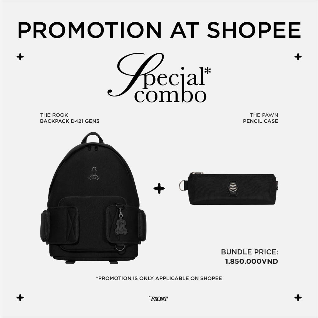 SPECIAL COMBO ♟The Rook Backpack D421 + Pencil Case