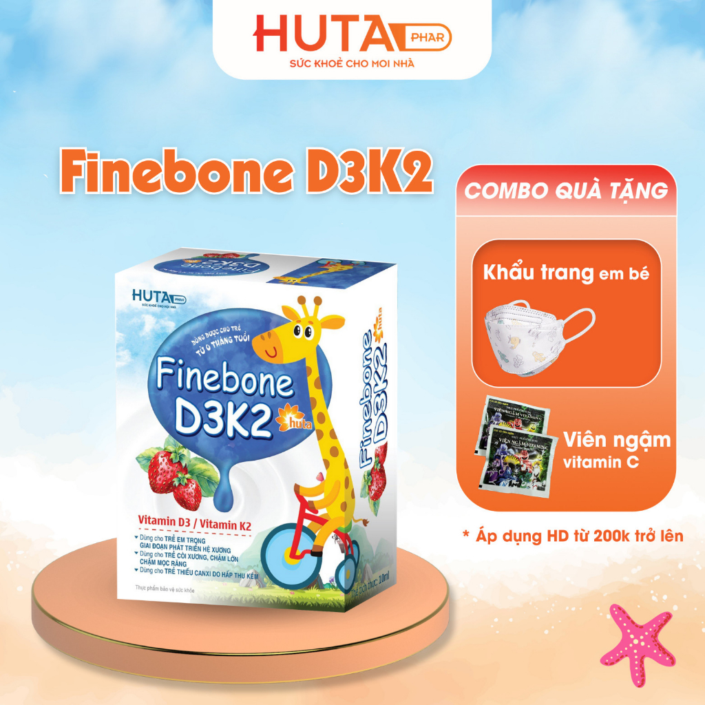 Vitamin D3K2 Finebone HUTA  tăng chiều cao cho bé