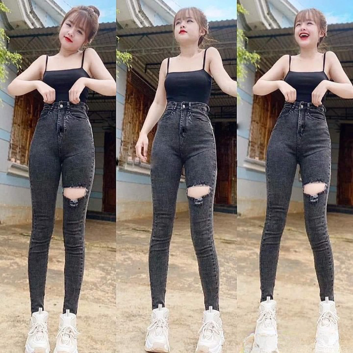 $ 8 mẫu Quần jean nữ 2022 lưng cao co giãn cao cấp bao đẹp y hình chất lượng làm từ chất liệu jean 2 da đẹp nhất năm.
