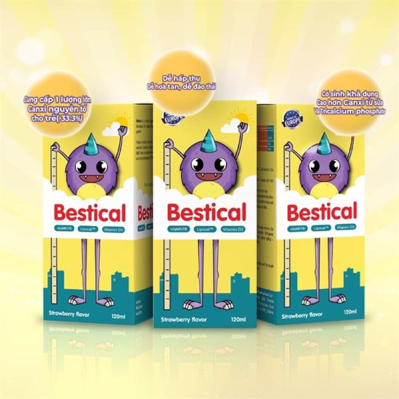 Canxi Sinh Học Besticat -  Bổ Sung Canxi Tự Nhiên, Vitamin D3K2 - Giúp Bé Phát Triển Chiều Cao Vượt Trội