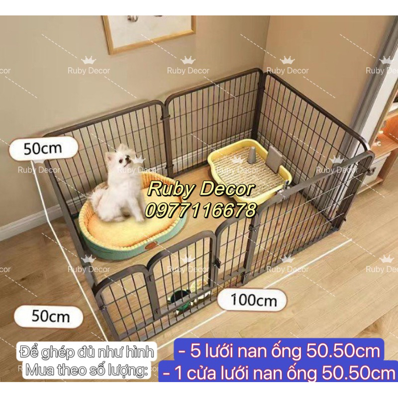 Bán lẻ tấm ghép nan ống cho chó Pomeranian, Bichon Frise, Teddy và các loài chó nhỏ khác kích thước 50*50cm
