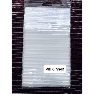 Ống hút phi 5 - phi 6 trắng trong 1 đầu nhọn