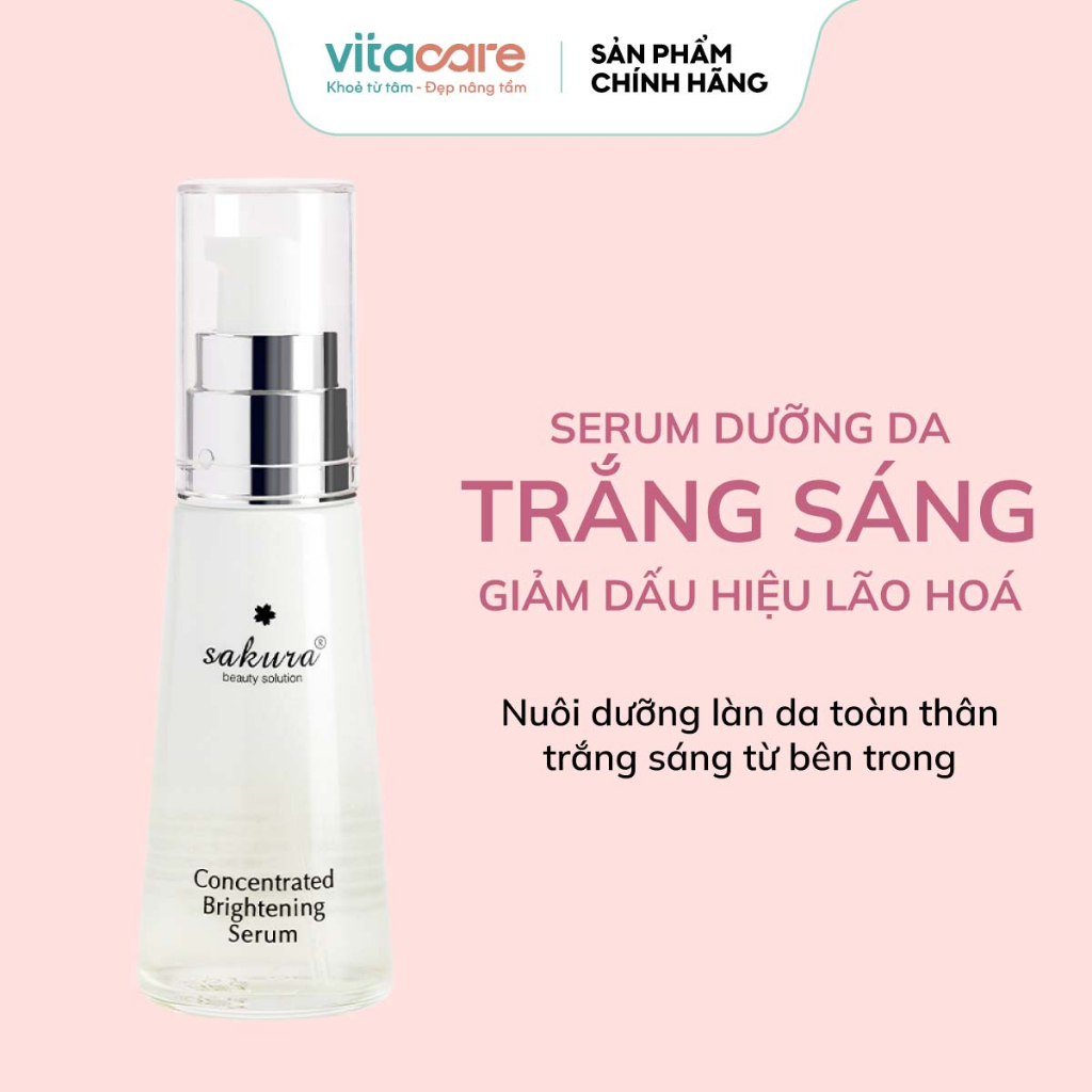 Serum da trắng sáng Sakura Concentrated Brightening - Serum Sakura làm trắng da, ngừa nám, phục hồi da