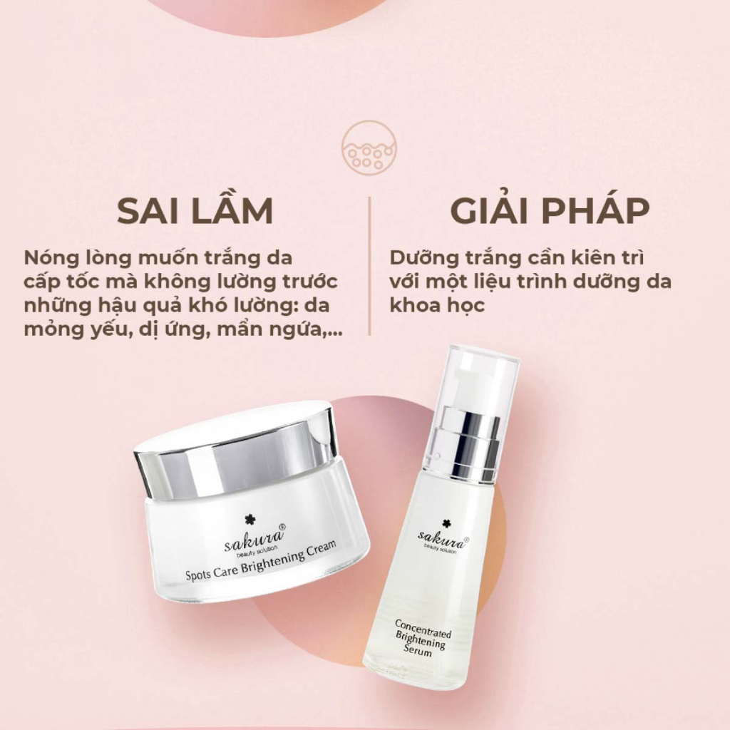 Serum da trắng sáng Sakura Concentrated Brightening - Serum Sakura làm trắng da, ngừa nám, phục hồi da
