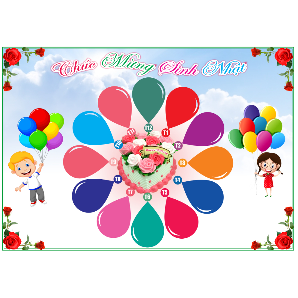 Bảng chúc mừng sinh nhật in bạt lụa kích thước 60cmx90cm, 70cmx100cm, 80cmx120cm giá siêu rẻ