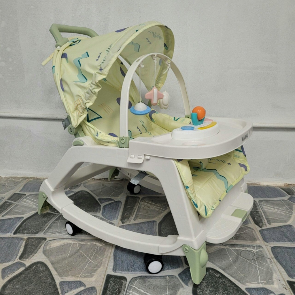 Nôi RUNG, ghế bập bênh- KIÊM NÔI, BẬP BÊNH 5 IN 1 cho bé cao cấp BCC