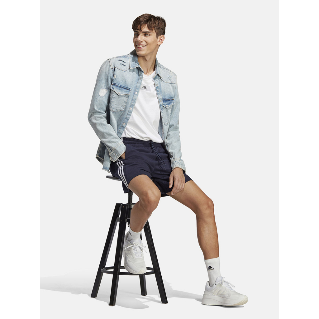 Quần Short Thể Thao Nam Adidas 3 Sọc Essentials - Đen / Navy