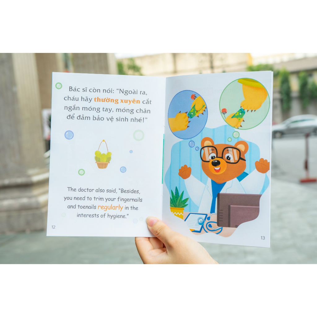 Truyện tranh song ngữ Việt - Anh cho bé - Bộ 10 cuốn - Giáo dục tính cách cho trẻ 3 - 9 tuổi