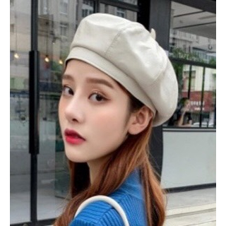 Mũ Nồi Bằng Da Pu phong cách Nhật Bản thời trang Nữ