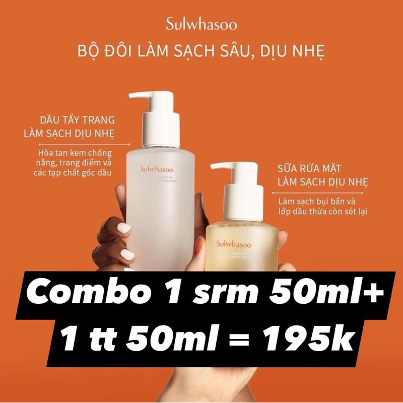 Sữa rửa mặt và Dầu tẩy trang Sulwhasoo 50ml