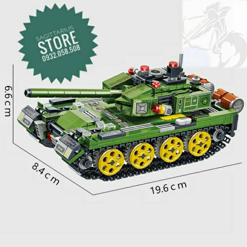 Bộ Xếp Hình 88016 Lắp Ráp Xe Tăng Panther 8 in 1