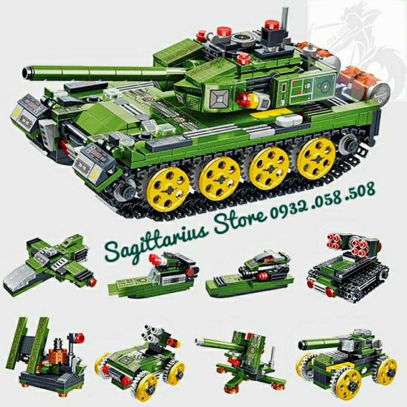 Bộ Xếp Hình 88016 Lắp Ráp Xe Tăng Panther 8 in 1