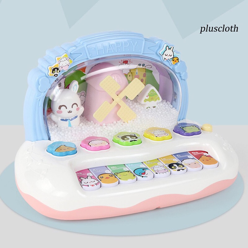 Đồ Chơi Cho Bé: Hộp nhạc Thỏ Tuyết và Đàn piano điện vui nhộn dành cho bé yêu