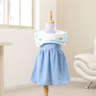 Váy bé gái mùa hè 8kg đến 40kg YOYOKIDS, chất liệu vải lụa mềm mại thiết kế chấm bi cổ yếm chấm bi sát nách cho bé
