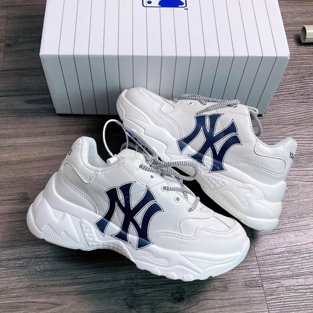 Giày 𝑴𝑳𝑩 Boston, NY màu trắng  chữ NY đen ,ny vàng bản đẹp Tăng chiều cao Nam Nữ