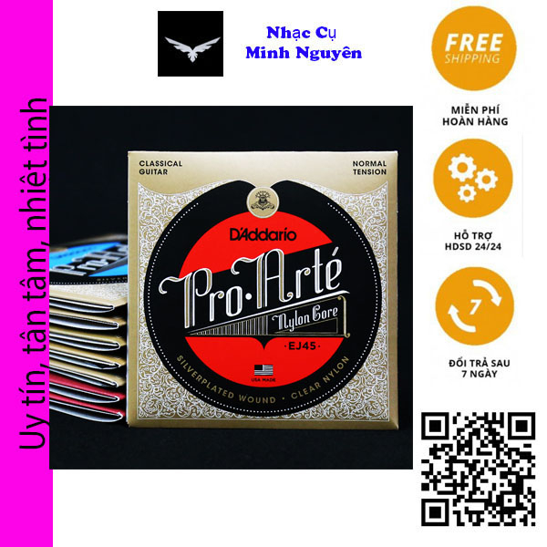Bộ Dây Nilon Đàn Guitar Classic EJ45