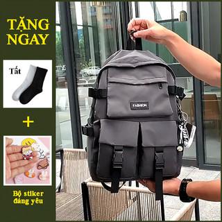 Balo nam nữ – ms08 – balo đi học đeo vai cá tính – tặng tất trơn
