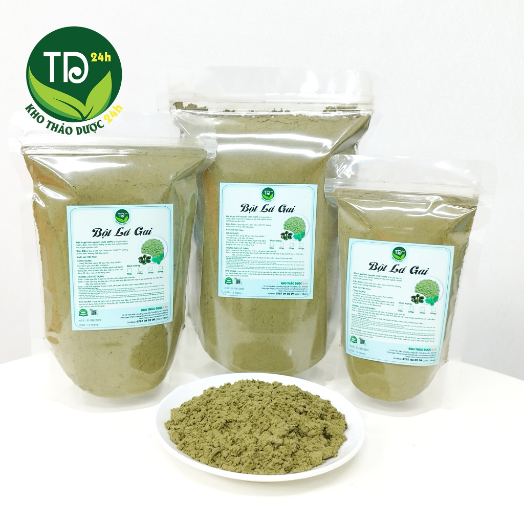 Bột lá gai 100% nguyên chất từ lá gai khô, chuyên dùng làm bánh gai, bánh ít, bánh cam, chè trôi nước, tạo màu tự nhiên