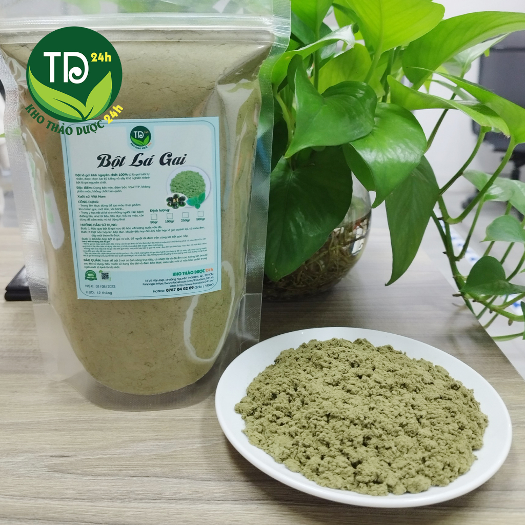 Bột lá gai 100% nguyên chất từ lá gai khô, chuyên dùng làm bánh gai, bánh ít, bánh cam, chè trôi nước, tạo màu tự nhiên