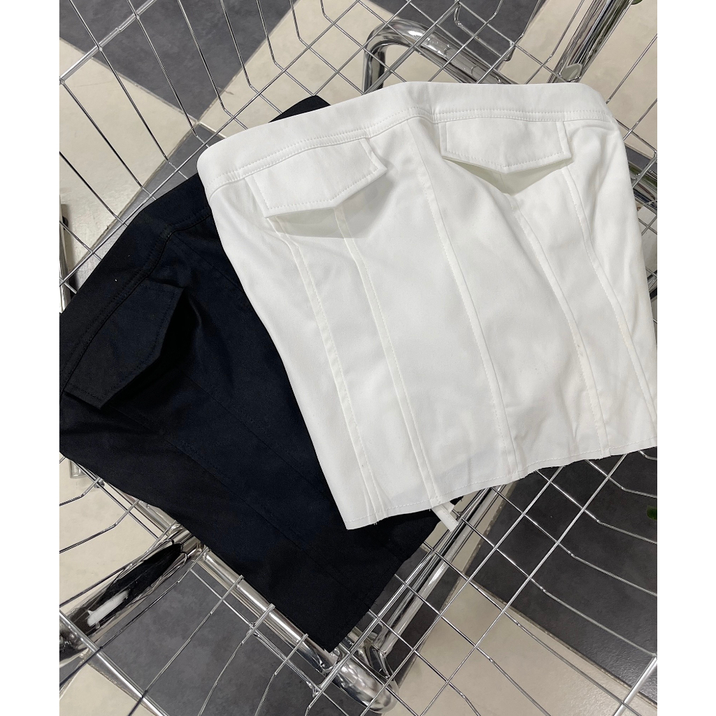 Áo ống áo quây nắp túi kèm thắt dây lưng GemBoutique- Nami top