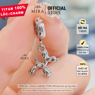 Charm titan hạt pan mira & co. cht14 charm cún brick treo chất liệu titan không hoen gỉ