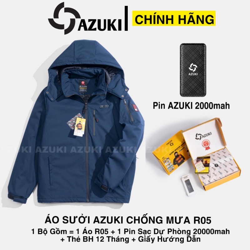 Áo Sưởi Ấm Azuki AZUKI Chạy Bằng Pin Chất Lượng Cao Cấp