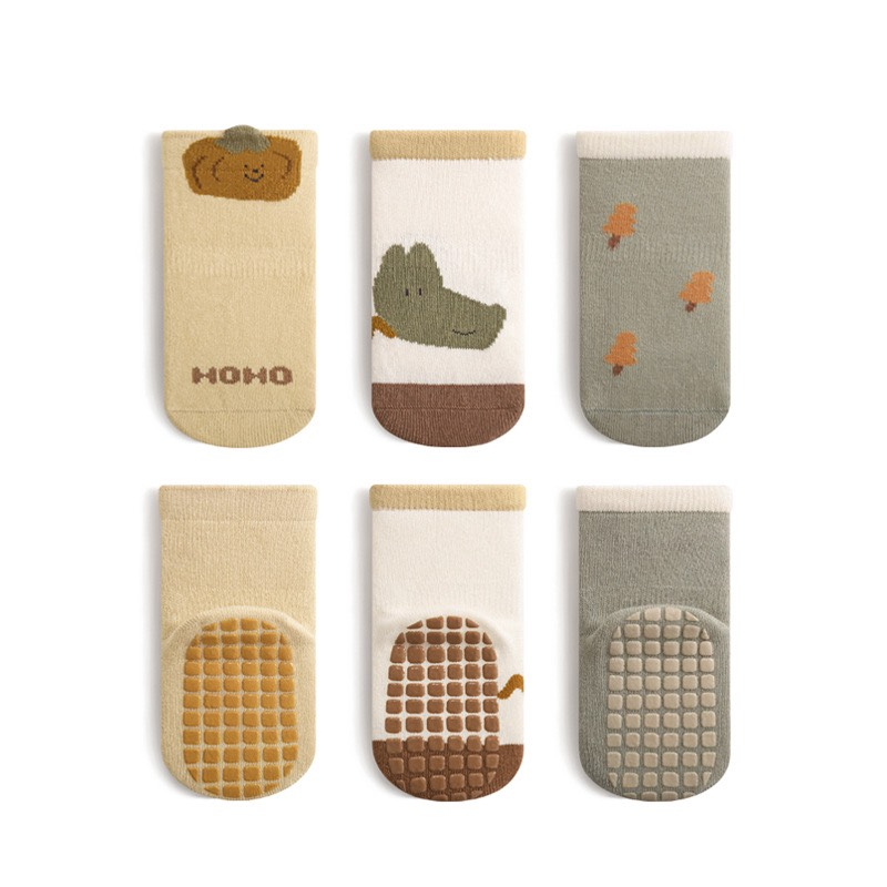 SET 3 Tất vớ cho bé trai bé gái, Tất cao cổ cho bé chống trơn nhiều hình đáng yêu NEMO BABY thoáng khí êm chân 3TDV