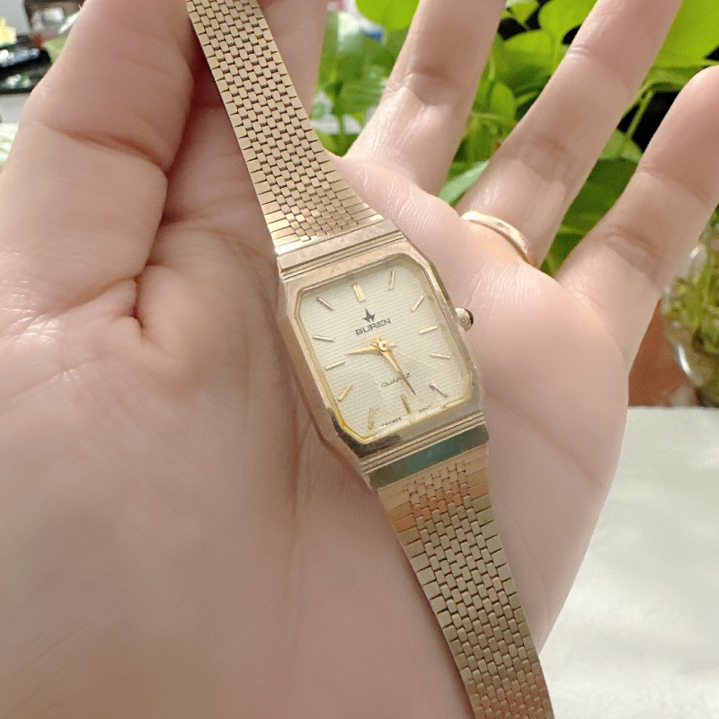 Đồng hồ nữ si nhật dáng tank hiệu Buren