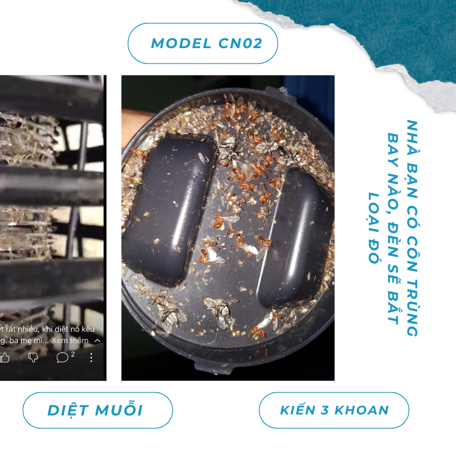 Đèn bắt muỗi Con Dơi model CN02